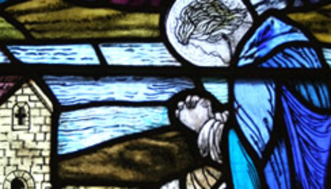 Prayer - Stained glass window, Portree Parish Church
