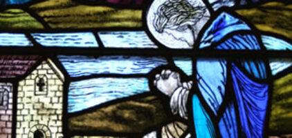 Prayer - Stained glass window, Portree Parish Church